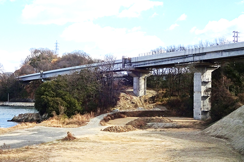 国道2号 笠岡バイパスの橋梁 神島大橋
